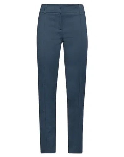 Patrizia Pepe Woman Pants Slate Blue Size 12 Cotton, Polyamide, Elastane In Blue