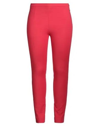 Patrizia Pepe Woman Pants Tomato Red Size 12 Cotton, Polyamide, Elastane