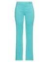 Patrizia Pepe Woman Pants Turquoise Size 6 Linen, Polyamide In Blue