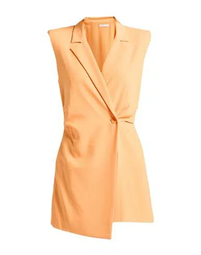 Patrizia Pepe Woman Playsuit Mandarin Size 10 Polyester, Elastane In Orange