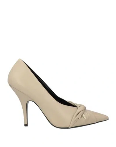 Patrizia Pepe Woman Pumps Beige Size 8 Leather In Brown