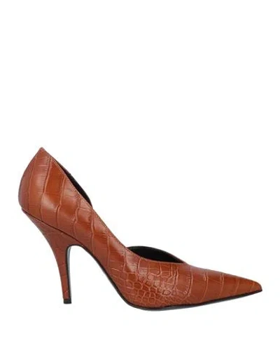 Patrizia Pepe Woman Pumps Brown Size 9.5 Soft Leather
