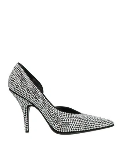 Patrizia Pepe Woman Pumps Silver Size 8 Leather