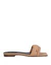 Patrizia Pepe Woman Sandals Beige Size 9 Soft Leather In Beige