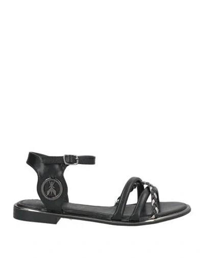 Patrizia Pepe Woman Sandals Black Size 5 Calfskin
