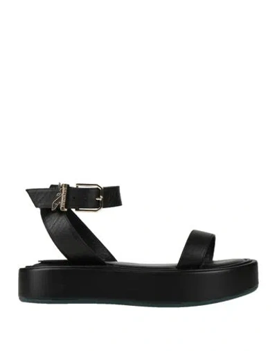 Patrizia Pepe Woman Sandals Black Size 10 Leather