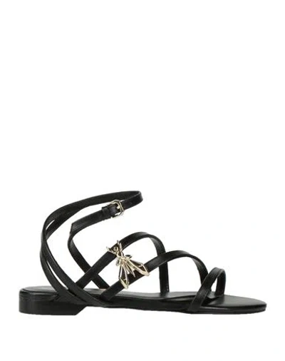 Patrizia Pepe Woman Sandals Black Size 7 Leather