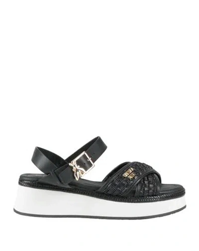 Patrizia Pepe Woman Sandals Black Size 7 Leather