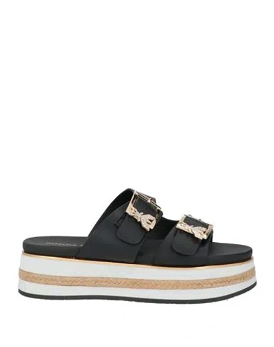 Patrizia Pepe Woman Sandals Black Size 7 Leather