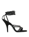 Patrizia Pepe Woman Sandals Black Size 8 Leather