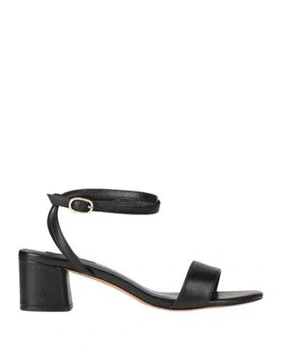 Patrizia Pepe Woman Sandals Black Size 8 Leather