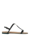 Patrizia Pepe Woman Sandals Black Size 6 Leather
