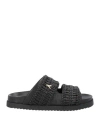 Patrizia Pepe Woman Sandals Black Size 8 Rubber