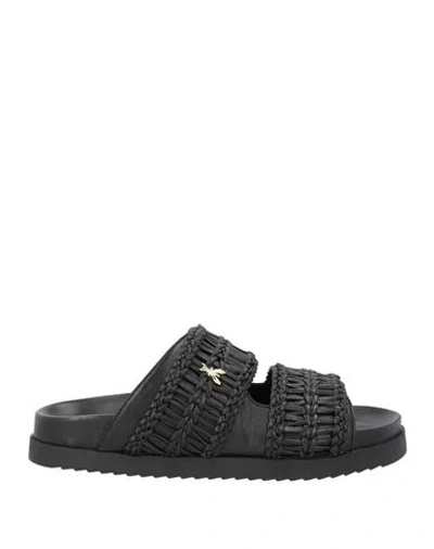 Patrizia Pepe Woman Sandals Black Size 8 Rubber