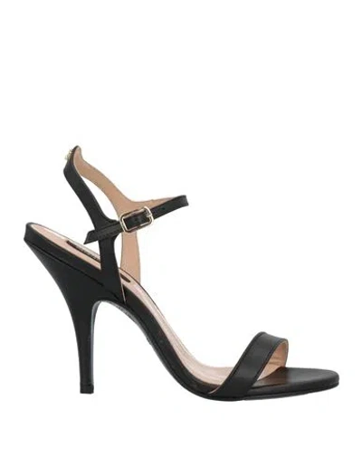 Patrizia Pepe Woman Sandals Black Size 9 Soft Leather