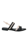 Patrizia Pepe Woman Sandals Black Size 8 Synthetic Fibers In Black