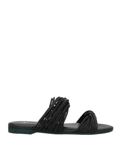 Patrizia Pepe Woman Sandals Black Size 9 Leather