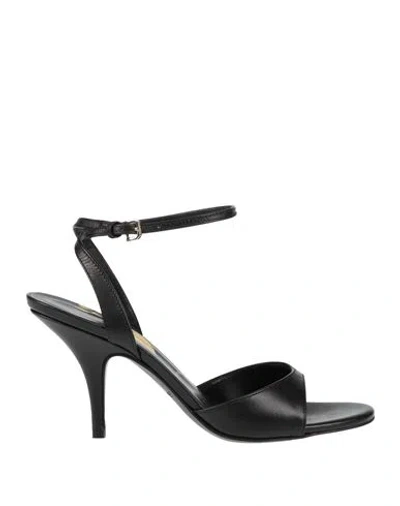 Patrizia Pepe Woman Sandals Black Size 9 Leather