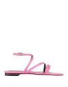 Patrizia Pepe Woman Sandals Fuchsia Size 6 Leather In Pink