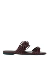 Patrizia Pepe Woman Sandals Garnet Size 8 Leather