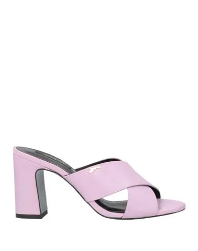 Patrizia Pepe Woman Sandals Lilac Size 8 Leather