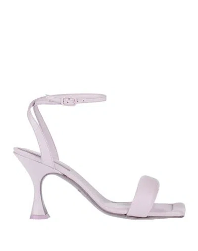 Patrizia Pepe Woman Sandals Lilac Size 8 Leather In Purple
