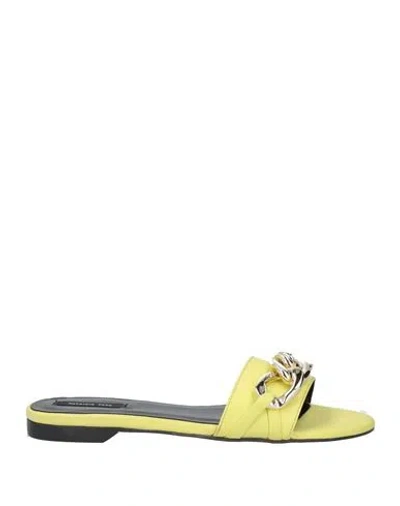 Patrizia Pepe Woman Sandals Lime Green Size 10 Leather