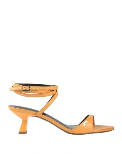 Patrizia Pepe Woman Sandals Mandarin Size 8 Leather