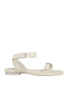 Patrizia Pepe Woman Sandals Off White Size 7 Leather