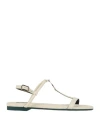 Patrizia Pepe Woman Sandals Off White Size 7 Leather