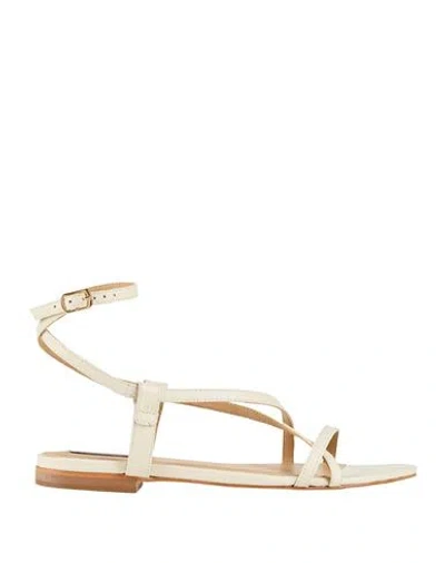 Patrizia Pepe Woman Sandals Off White Size 8 Leather