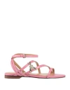 Patrizia Pepe Woman Sandals Pink Size 7 Leather