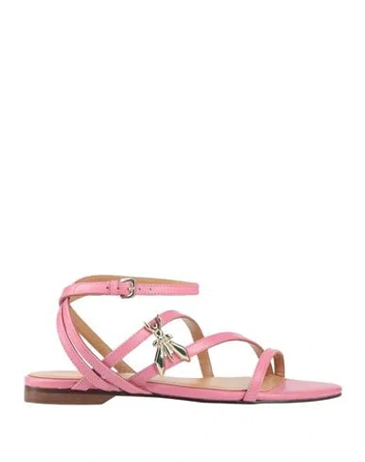 Patrizia Pepe Woman Sandals Pink Size 7 Leather