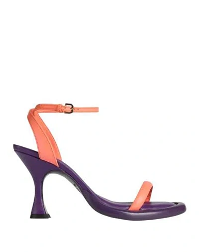 Patrizia Pepe Woman Sandals Salmon Pink Size 8 Leather