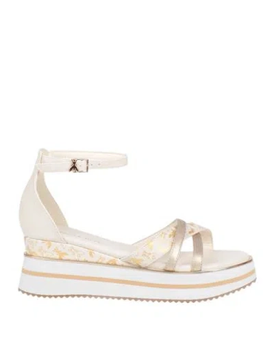 Patrizia Pepe Woman Sandals White Size 7 Leather In Neutral
