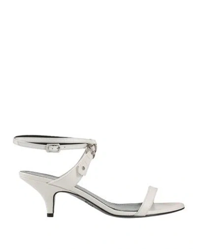 Patrizia Pepe Woman Sandals White Size 8 Leather