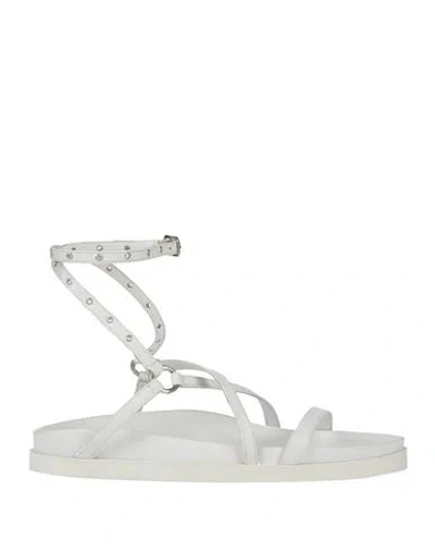 Patrizia Pepe Woman Sandals White Size 8 Leather