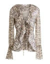 Patrizia Pepe Woman Shirt Beige Size 10 Polyester In Neutral