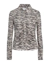 Patrizia Pepe Woman Shirt Beige Size 6 Polyester, Elastane In Gray