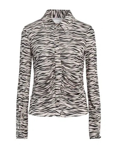 Patrizia Pepe Woman Shirt Beige Size 6 Polyester, Elastane In Gray