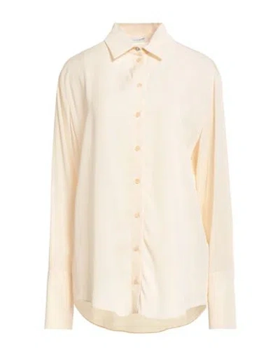 Patrizia Pepe Woman Shirt Beige Size 6 Viscose In Gold