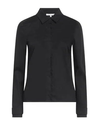 Patrizia Pepe Woman Shirt Black Size 12 Cotton, Polyamide, Elastane