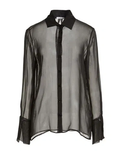 Patrizia Pepe Woman Shirt Black Size 8 Silk