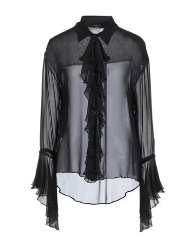 Patrizia Pepe Woman Shirt Black Size 8 Viscose