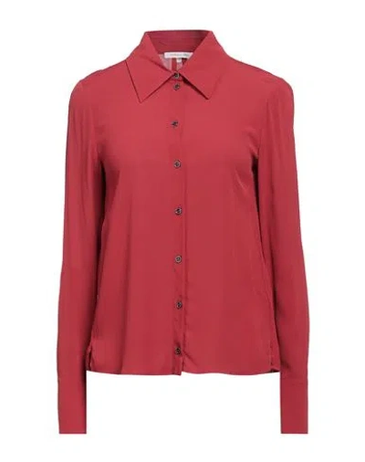 Patrizia Pepe Woman Shirt Brick Red Size 6 Viscose In Red