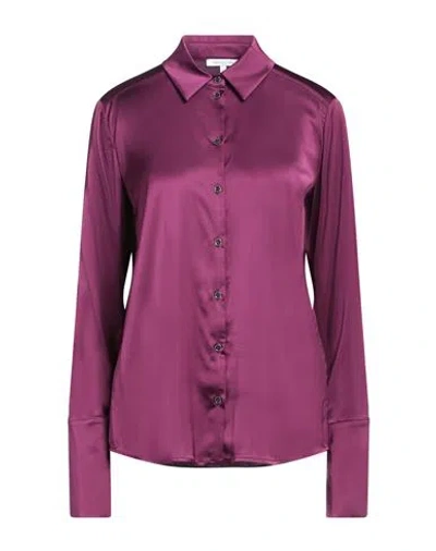 Patrizia Pepe Woman Shirt Deep Purple Size 6 Viscose, Polyamide, Elastane