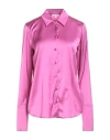 Patrizia Pepe Woman Shirt Fuchsia Size 6 Viscose, Polyamide, Elastane