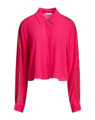 Patrizia Pepe Woman Shirt Fuchsia Size 8 Viscose, Polyamide In Red