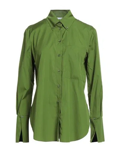 Patrizia Pepe Woman Shirt Green Size 6 Cotton