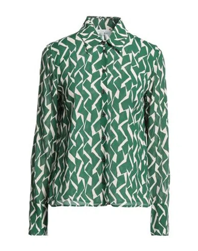 Patrizia Pepe Woman Shirt Green Size 6 Viscose